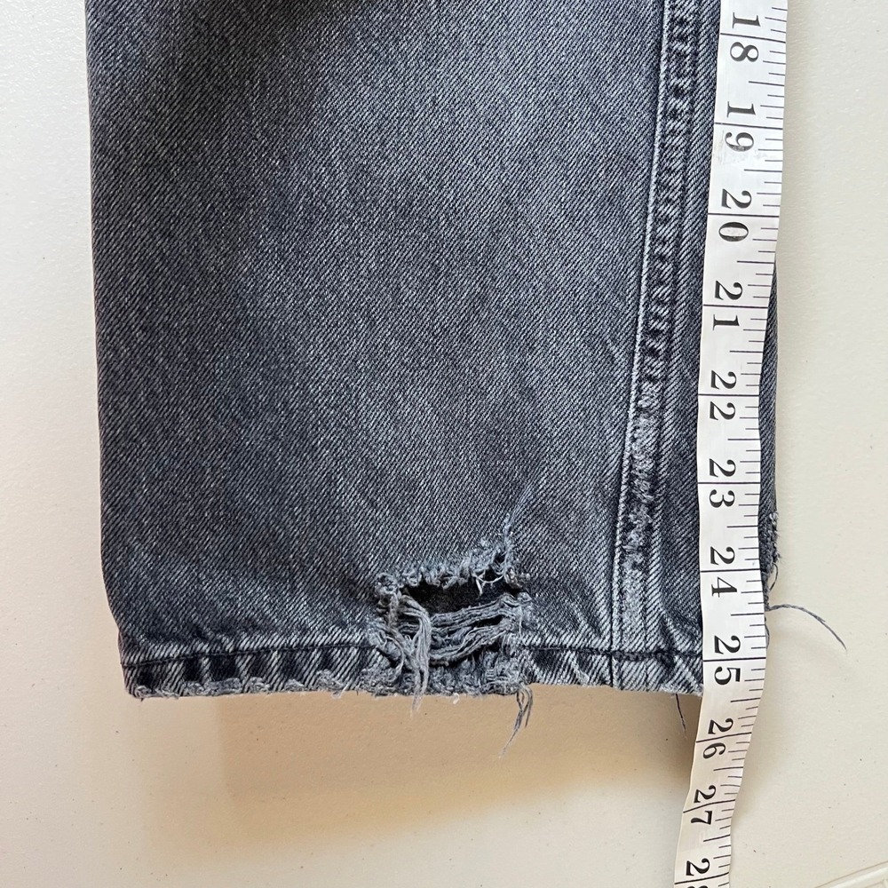 AGOLDE Riley High Rise Wide Crop Jeans Black Wash Denim Womens 29 - Picture 9 of 11